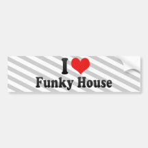 I Liebe-Funky Haus Auto Sticker