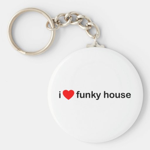 I Liebe-Funky Haus Schlüsselanhänger