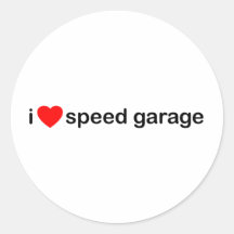 I Liebe-Geschwindigkeits-Garage Stickers