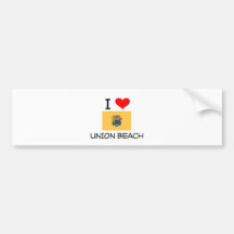 I Liebe-Gewerkschafts-Strand New-Jersey Auto Aufkleber