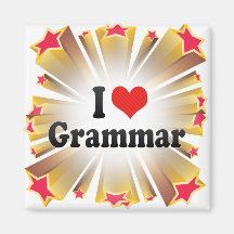 I Liebe-Grammatik Kühlschrankmagnet