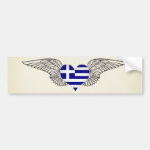 I Liebe Griechenland - Flügel Autosticker