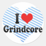 I Liebe Grindcore Runde Aufkleber