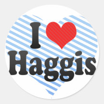 I Liebe Haggis Runde Sticker