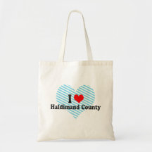 I Liebe Haldimand Landkreis, Kanada Leinentaschen