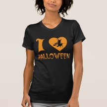 I Liebe Halloween mit der beängstigenden Hexe, die Shirts