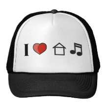 I Liebe-Haus-Musik Baseballkappen