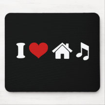 I Liebe-Haus-Musik Mousepad