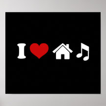 I Liebe-Haus-Musik Plakat
