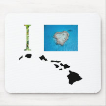 I Liebe-Hawaii-Entwurf Mousepads