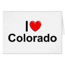 I Liebe (Herz) Colorado Grußkarte
