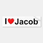 I Liebe (Herz) Jakob Auto Aufkleber