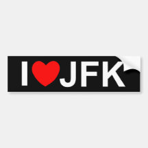 I Liebe (Herz) JFK Auto Sticker