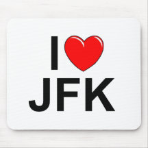 I Liebe (Herz) JFK Mauspad