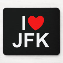 I Liebe (Herz) JFK Mauspads