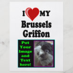 I Liebe (Herz) mein HundeFlyer Brüssels Griffon