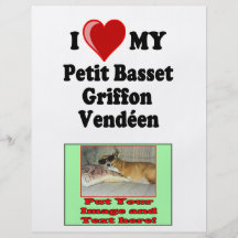 I Liebe (Herz) mein Petit Dachshund Griffon Vendée Individuelle Flyer