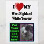 I Liebe (Herz) mein Westhochland-weißer Terrier-Hu Flyer
