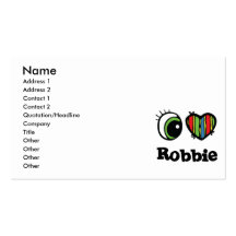 I Liebe (Herz) Robbie Visitenkarte