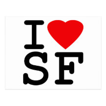 I Liebe-Herz San Francisco Postkarten