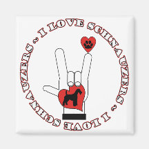 I LIEBE(HERZ) SCHNAUZERS - ASL-ZEICHEN-SPRACHE MAGNETE