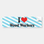 I Liebe-Holz-Arbeitskräfte Autosticker
