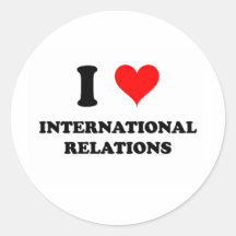 I Liebe-internationale Beziehungen Runder Sticker