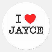 I Liebe Jayce Runde Aufkleber