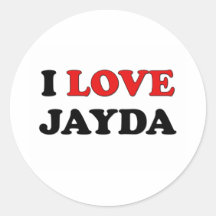 I Liebe Jayda Runde Aufkleber