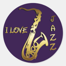 I LIEBE-JAZZ AUFKLEBER