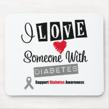 I Liebe jemand mit Diabetes Mauspad