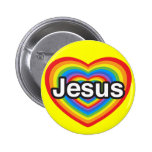 I Liebe Jesus. Liebe I Sie Jesus. Herz Anstecknadelbutton