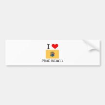 I Liebe-Kiefern-Strand New-Jersey Autosticker