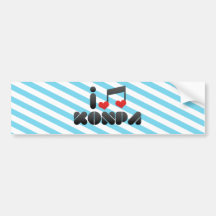 I Liebe Konpa Auto Sticker