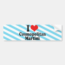 I Liebe kosmopolitisch+Martini Auto Sticker