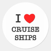 I Liebe-Kreuzfahrt-Schiffe Runde Sticker