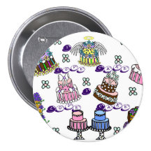 I Liebe-Kuchen-Flair-Knopf Buttons
