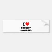 I Liebe-Lebensmittelgeschäft-Einkaufen Auto Sticker