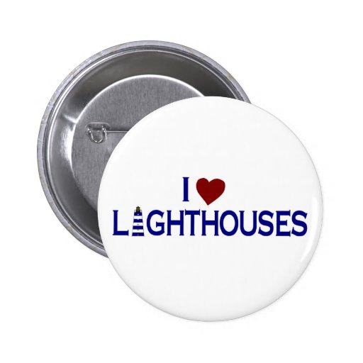 I Liebe-Leuchttürme Anstecknadelbutton