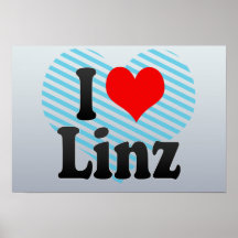 I Liebe Linz, Österreich Posterdruck