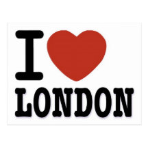 I LIEBE LONDON POSTKARTE