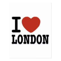 I LIEBE LONDON POSTKARTEN