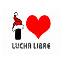 I Liebe Lucha Libre Entwurf Postkarte