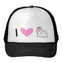 I Liebe maltesisch (Show geschnitten) Baseball Caps
