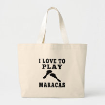 I Liebe, Maracas zu spielen Leinentasche
