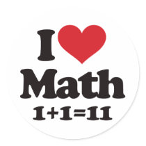 I Liebe-Mathe! aufkleber