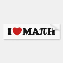 I Liebe-Mathe Autosticker