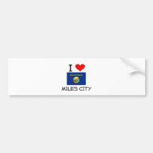 I Liebe-Meilen-Stadt Montana Auto Sticker