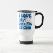 I Liebe mein amerikanischer Eskimoreise-Becher Tasse