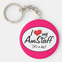 I Liebe mein AmStaff (es ist ein Hund) Schlüsselbänder